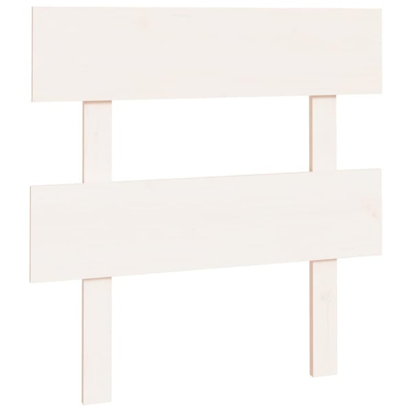 vidaXL Sengegavl hvit 103,5x3x81 cm heltre furu