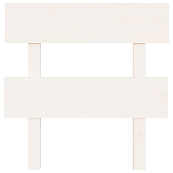 vidaXL Sengegavl hvit 93,5x3x81 cm heltre furu