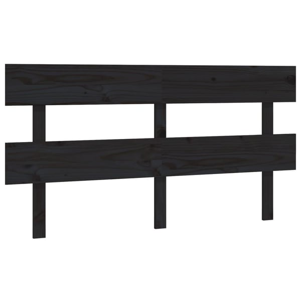 vidaXL Sengegavl svart 164x3x81 cm heltre furu