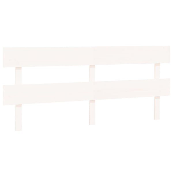 vidaXL Sengegavl hvit 184x3x81 cm heltre furu