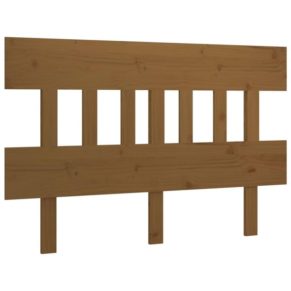vidaXL Sengegavl honningbrun 123,5x3x81 cm heltre furu