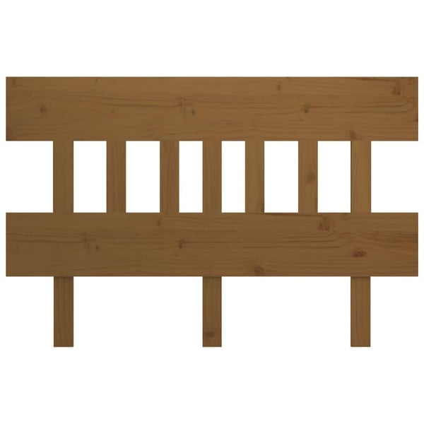 vidaXL Sengegavl honningbrun 138,5x3x81 cm heltre furu