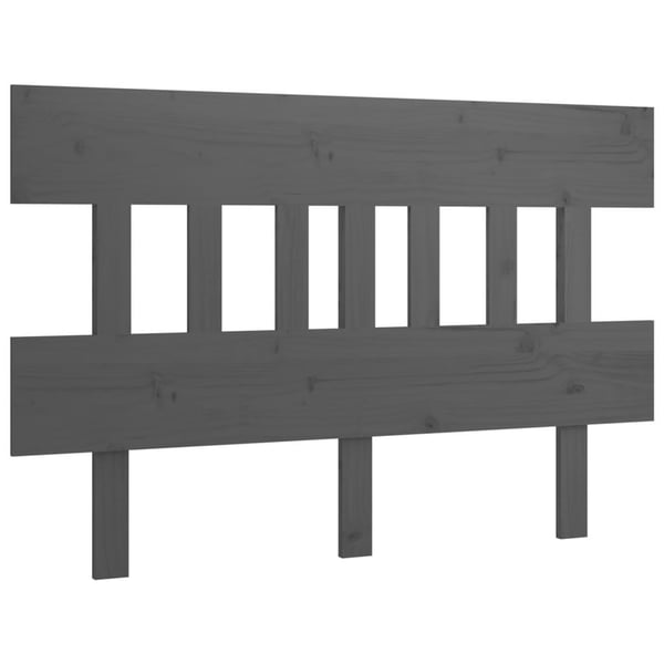 vidaXL Sengegavl grå 183,5x3x81 cm heltre furu