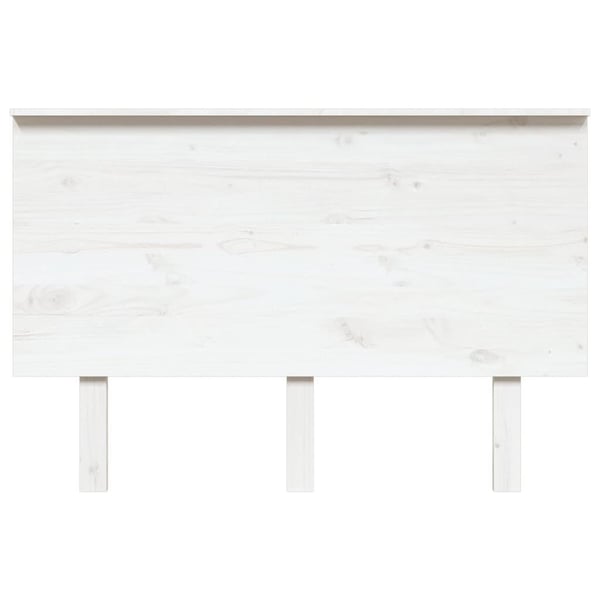 vidaXL Sengegavl hvit 124x6x82,5 cm heltre furu
