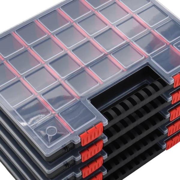 vidaXL sortimentbokse 5 stk. 40x30x5 cm polypropylen