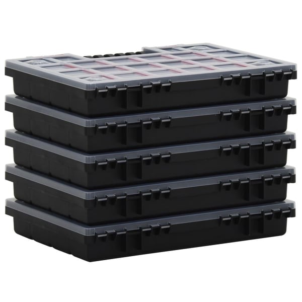 vidaXL Sorteringsbokser 5 stk 34,5x25x5 cm polypropylen