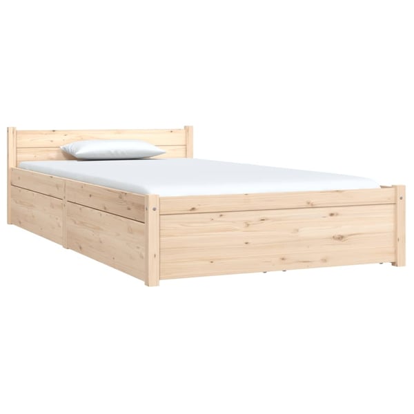 vidaXL Sengeramme med skuffer 90x200 cm