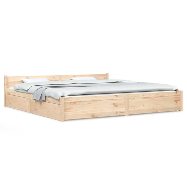 vidaXL sengeramme med skuffer 180x200 cm Super King