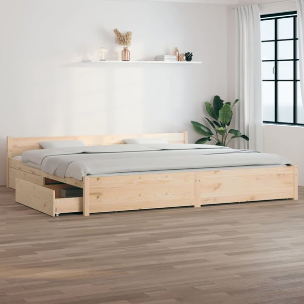 vidaXL Sängynrunko laatikoilla 200x200 cm