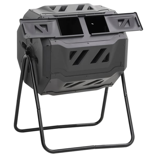 vidaXL kompostbeholder til have 73x64x95 cm 160 l sort