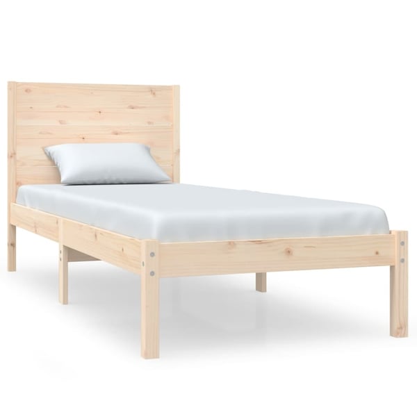 vidaXL Sengeramme heltre furu 90x190 cm Single