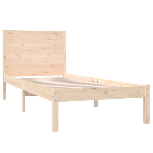 vidaXL Sengeramme heltre furu 90x190 cm Single