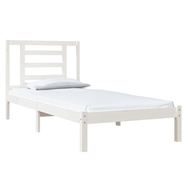 vidaXL Sengeramme uten madrass hvit 90x190 cm heltre furu