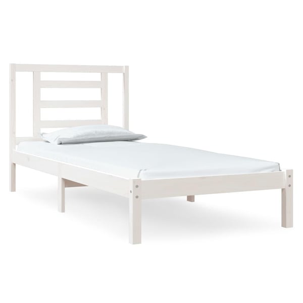vidaXL Sengeramme uten madrass hvit 90x200 cm heltre furu