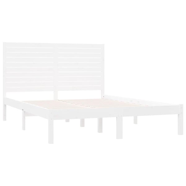 vidaXL Sengeramme hvit heltre 120x200 cm