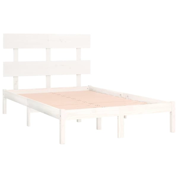 vidaXL Sengeramme hvit heltre 120x200 cm