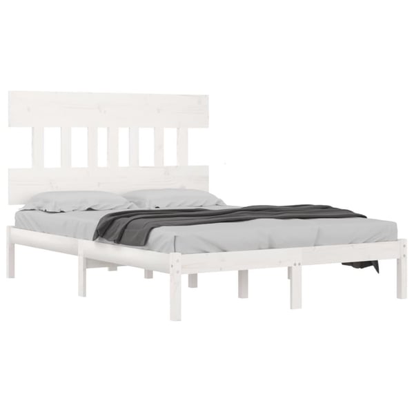 vidaXL Sengeramme hvit heltre160x200 cm