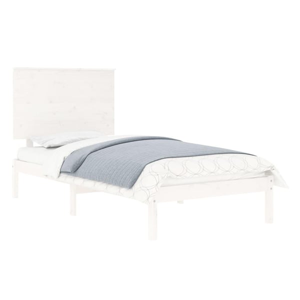 vidaXL Sengeramme uten madrass hvit 90x200 cm heltre furu