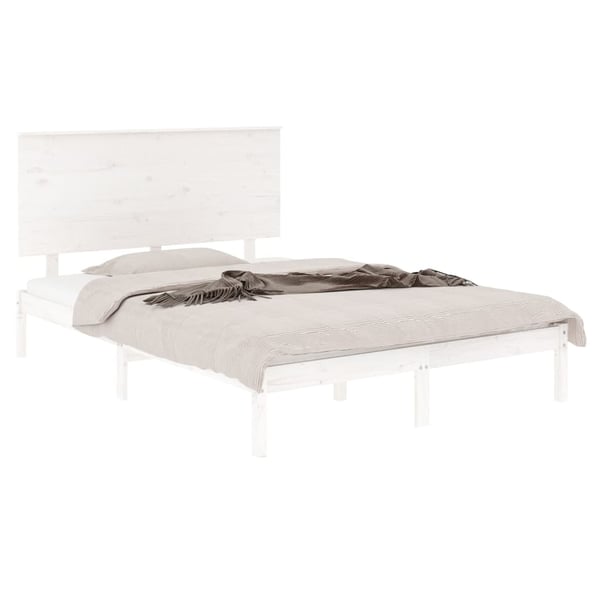 vidaXL Sengeramme uten madrass hvit 120x200 cm heltre furu