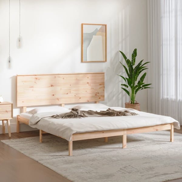 vidaXL Sengeramme heltre 150x200 cm King Size
