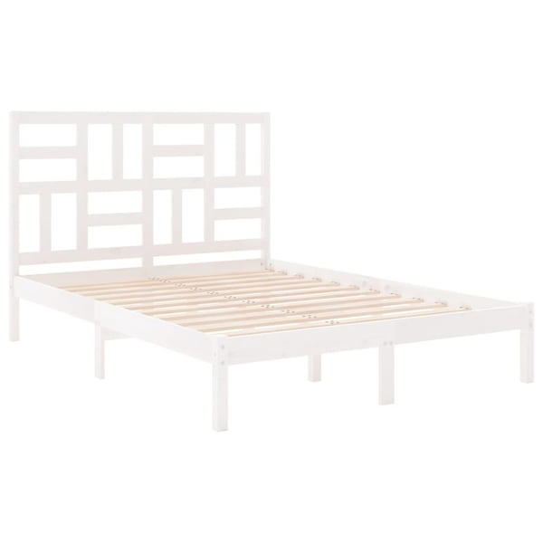 vidaXL Sengeramme hvit heltre160x200 cm