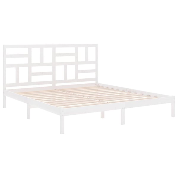 vidaXL Sengeramme hvit heltre200x200 cm