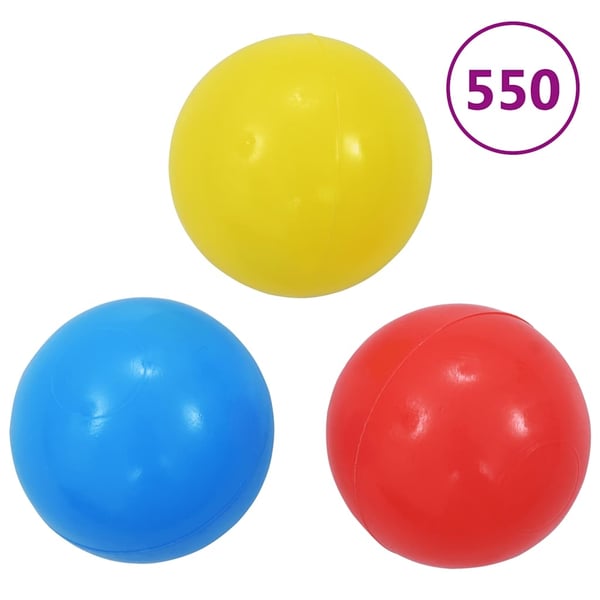 vidaXL legetelt med 550 bolde 123x120x126 cm