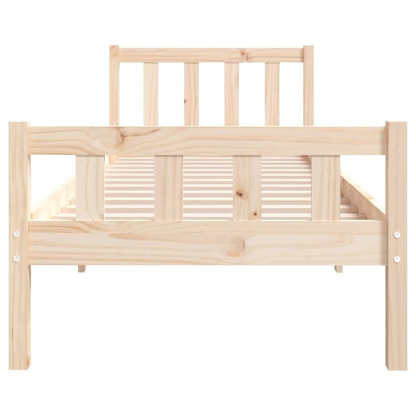 vidaXL sengeramme 75x190 cm massivt træ