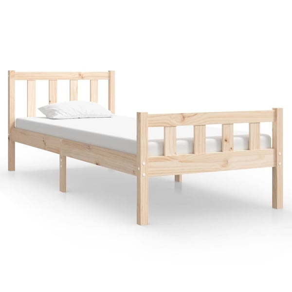vidaXL Sengeramme heltre furu 90x190 cm Single