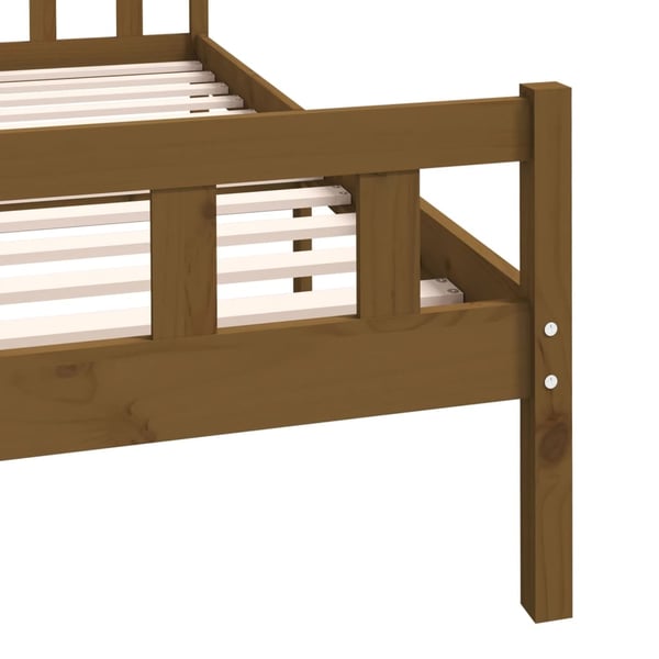 vidaXL Sengeramme honningbrun heltre 120x200 cm
