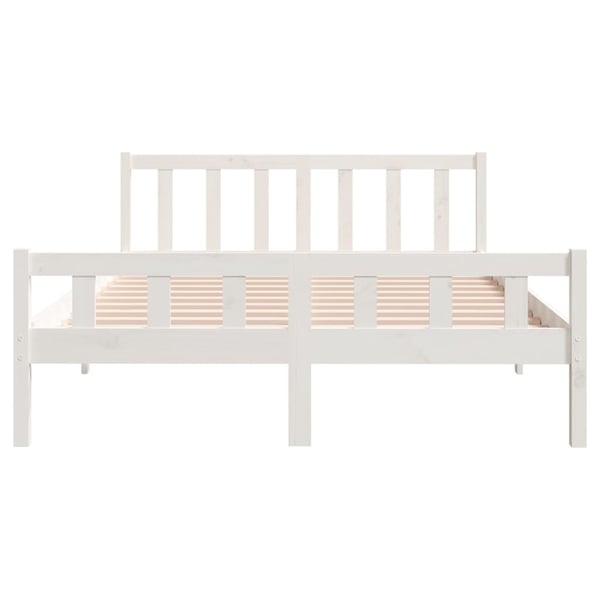 vidaXL Sengeramme hvit heltre 150x200 cm King Size
