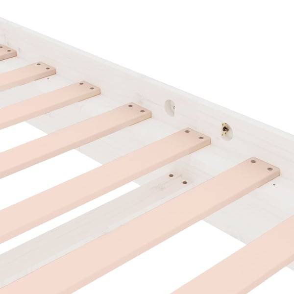 vidaXL Sengeramme hvit heltre 140x200 cm
