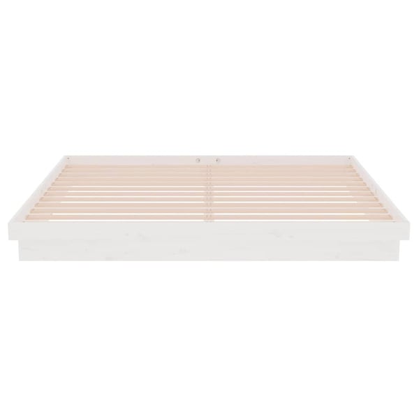 vidaXL Sengeramme hvit heltre 200x200 cm