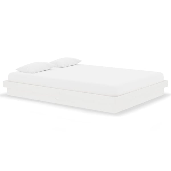 vidaXL Sengeramme hvit heltre 140x190 cm