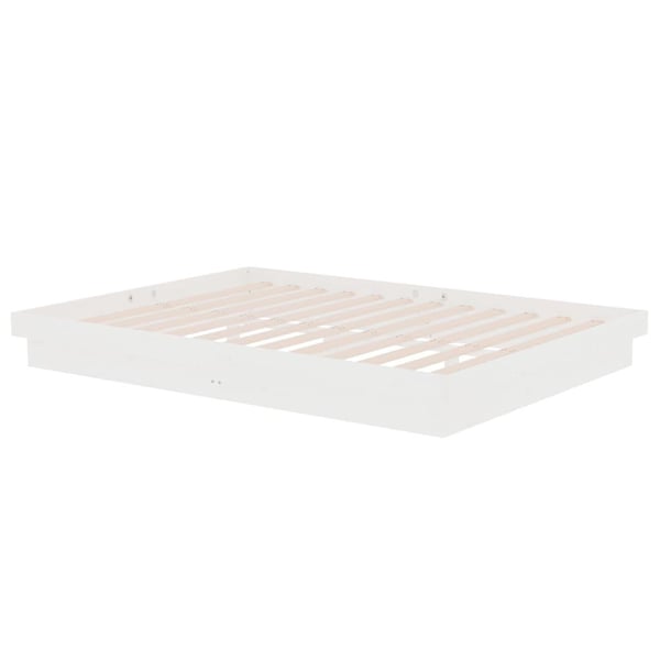vidaXL Sengeramme hvit heltre 140x190 cm