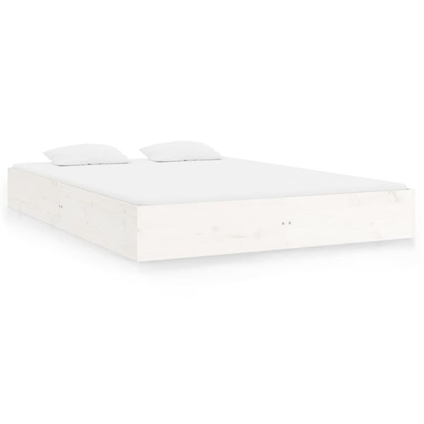 vidaXL Sengeramme hvit heltre 200x200 cm
