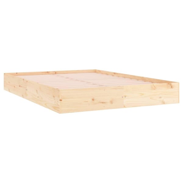 vidaXL Sängram massivt trä 120x200 cm