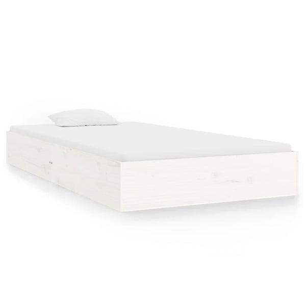 vidaXL Sengeramme hvit heltre 100x200 cm