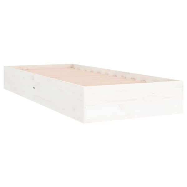 vidaXL Sengeramme hvit heltre 90x190 cm Single