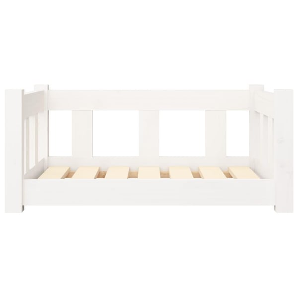 vidaXL hundeseng 65,5x50,5x28 cm massivt fyrretræ hvid