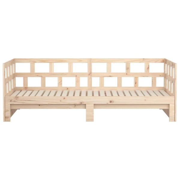 vidaXL daybed med udtræk 2x(90x200) cm massivt fyrretræ