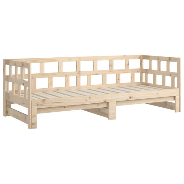 vidaXL daybed med udtræk 2x(90x200) cm massivt fyrretræ