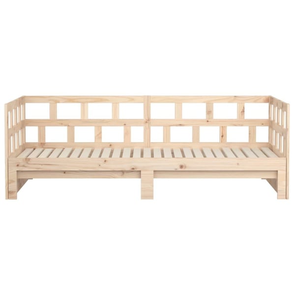 vidaXL Uttrekkbar dagseng heltre furu 2x(80x200) cm