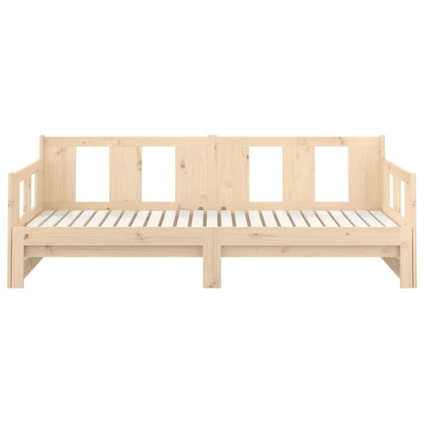 vidaXL daybed med udtræk 2x(90x200) cm massivt fyrretræ