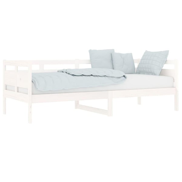 vidaXL Dagseng hvit heltre furu 80x200 cm