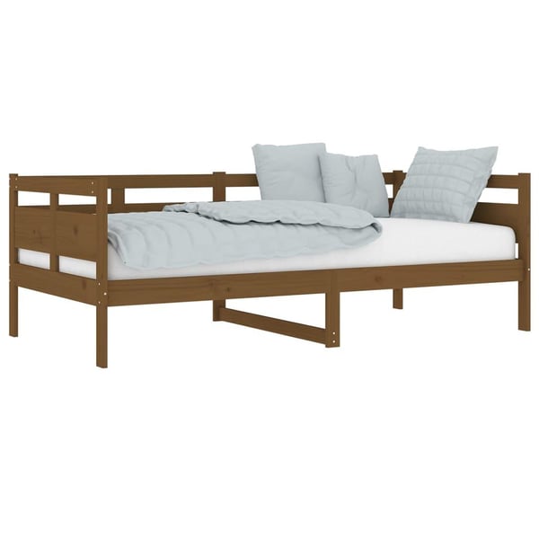 vidaXL Dagseng honningbrun heltre furu 90x190 cm