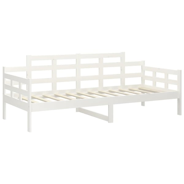 vidaXL Dagseng hvit heltre furu 80x200 cm