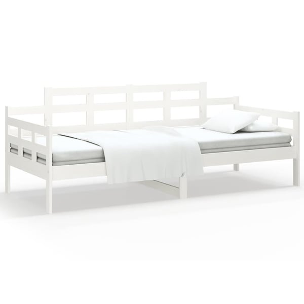 vidaXL Dagseng hvit heltre furu 80x200 cm