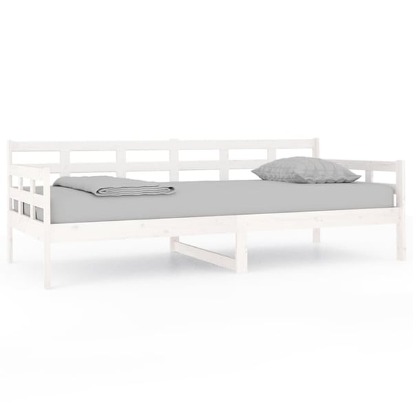 vidaXL Dagseng hvit heltre furu 90x200 cm