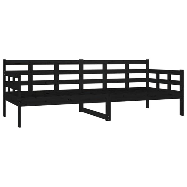 vidaXL Dagseng svart heltre furu 80x200 cm